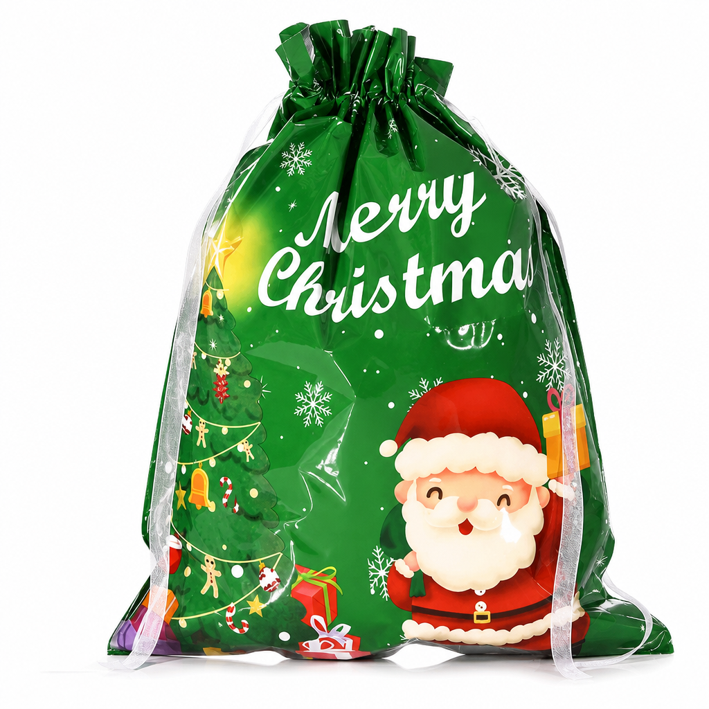 10-pack julklappspåsar med dragsko för godis