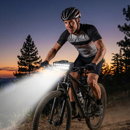 🚴 Cykellampa med dubbla ljusbilder, 30 LED och batteridisplay