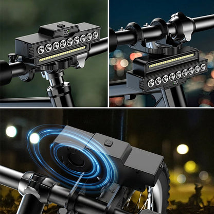 🚴 Cykellampa med dubbla ljusbilder, 30 LED och batteridisplay