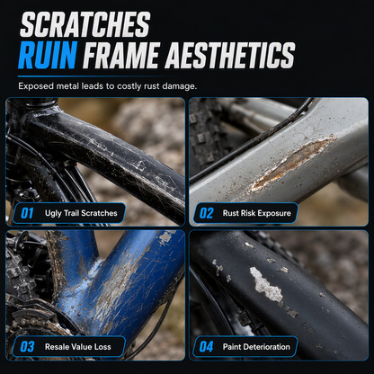 🚲 50 % RABATT NU! 🖌️ Reparationspasta för cykelram med pensel – lagar repor & slitage, 30 g ✨