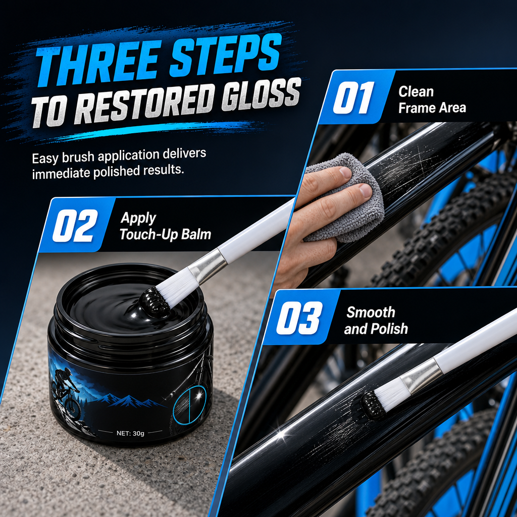 🚲 50 % RABATT NU! 🖌️ Reparationspasta för cykelram med pensel – lagar repor & slitage, 30 g ✨