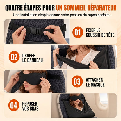 😴 FLASHREA: 50% RABATT! Reskudde i Minnesskum och 3D Sovmask – Justerbara Remmar & Ergonomisk Design för Skön Vila på Flyg, Tåg och i Bil 🧸✨