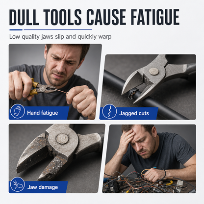 📢📢50% OFF !! ⏰ Precision Diagonal Pliers: Flush Cut, Spring-Loaded, Blackened Steel, Non-Slip Grip
