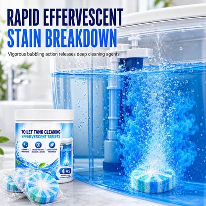 🚽✨ 50% RABATT NU! Sprudlande rengöringstabletter för toalettstol och cistern – snabbverkande, djuprengörande & tar bort fläckar och lukt – perfekt för automatisk rengöring 🚽