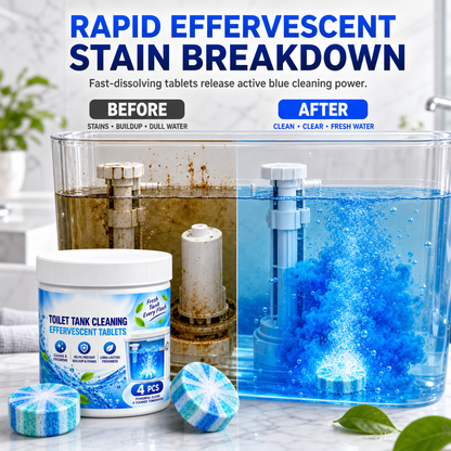 🚽✨ 50% RABATT NU! Sprudlande rengöringstabletter för toalettstol och cistern – snabbverkande, djuprengörande & tar bort fläckar och lukt – perfekt för automatisk rengöring 🚽