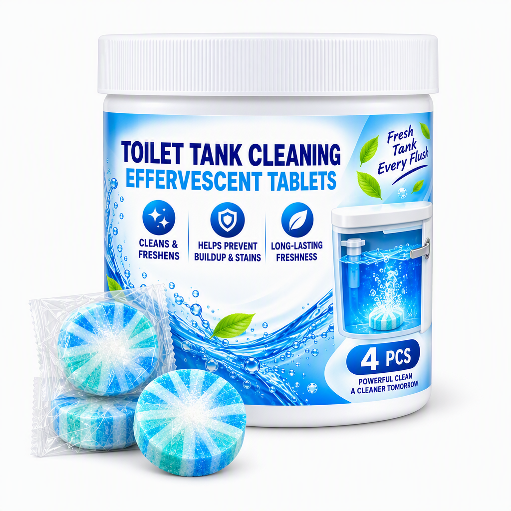 🚽✨ 50% RABATT NU! Sprudlande rengöringstabletter för toalettstol och cistern – snabbverkande, djuprengörande & tar bort fläckar och lukt – perfekt för automatisk rengöring 🚽