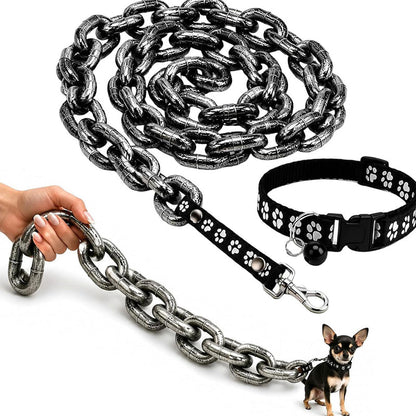 Roligt Jättekoppel i Kedjedesign – Lättviktskoppel med Stora Kedjelänkar för Hund & Maskerad