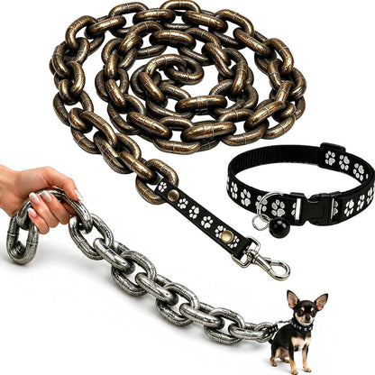 Roligt Jättekoppel i Kedjedesign – Lättviktskoppel med Stora Kedjelänkar för Hund & Maskerad