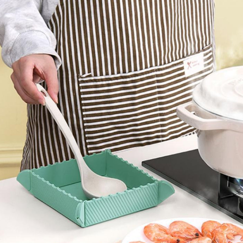 Magnetiskt grytunderlägg i silikon 🍳🧲 | Platt underlägg eller vikbar liten bricka | För kastruller och köksföremål