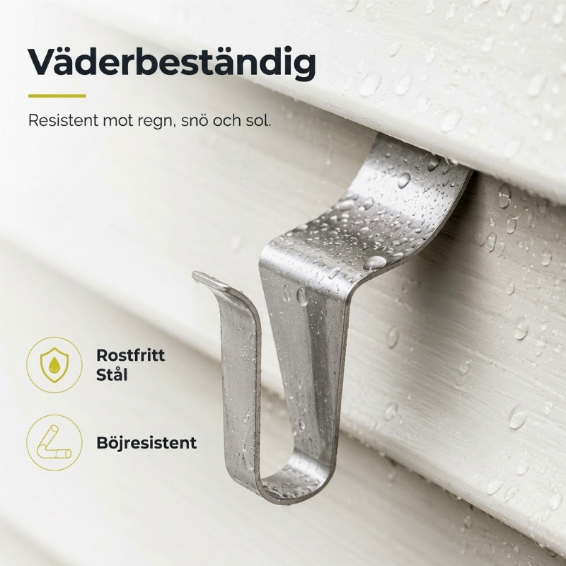 Tåliga 304-krokfästen i rostfritt stål för vinylbeklädnad