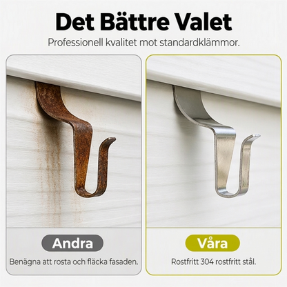 Tåliga 304-krokfästen i rostfritt stål för vinylbeklädnad