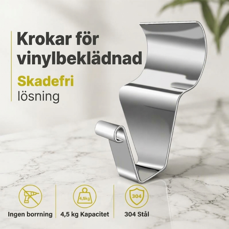 Tåliga 304-krokfästen i rostfritt stål för vinylbeklädnad