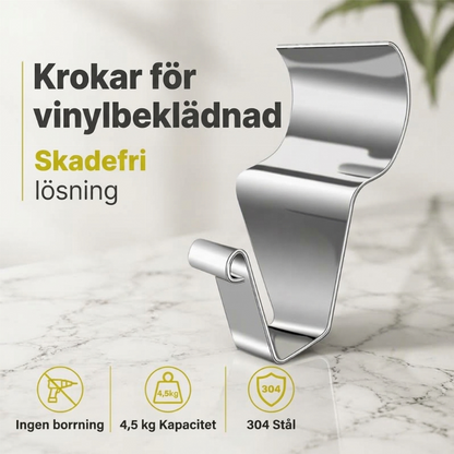 Tåliga 304-krokfästen i rostfritt stål för vinylbeklädnad