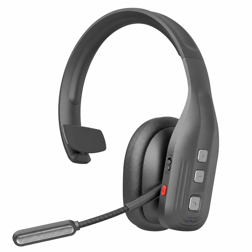 🚚 Bluetooth-headset för lastbilschaufförer: ENC-brusreducering, flexibel bommikrofon, 78 h speltid, lätt