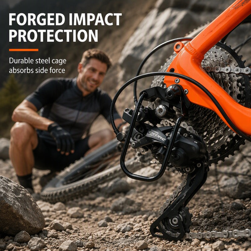🚲 50 % RABATT NU! 🛡️ Bakväxelskydd för cykel & mountainbike – robust stålskydd mot slag & stötar 🔩