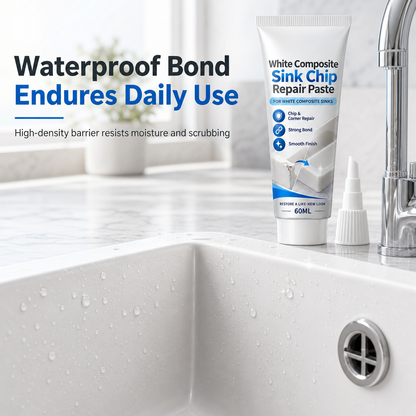 White Composite Sink Corner Repair Paste