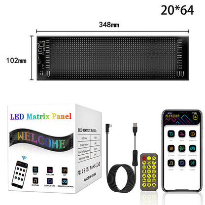 ✨📱 Flexibel multifunktionell LED-display med rullande text och programmerbara animationer – App-kontroll för skyltfönster, bilar och evenemang