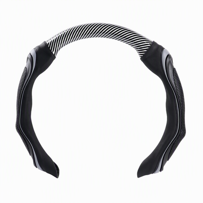 Universellt 38 cm sportigt rattskydd i läder med halkfritt silikongrepp och massagefunktion