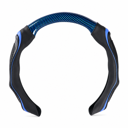 Universellt 38 cm sportigt rattskydd i läder med halkfritt silikongrepp och massagefunktion