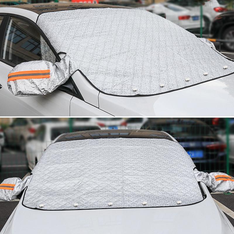 🚗 50% RABATT NU! ❄️ Främre vindruteskydd täcke – skydd för alla fyra årstider, frostskydd & hög kvalitet