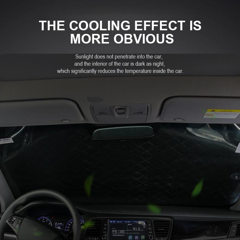 🚗 50% RABATT NU! ❄️ Främre vindruteskydd täcke – skydd för alla fyra årstider, frostskydd & hög kvalitet