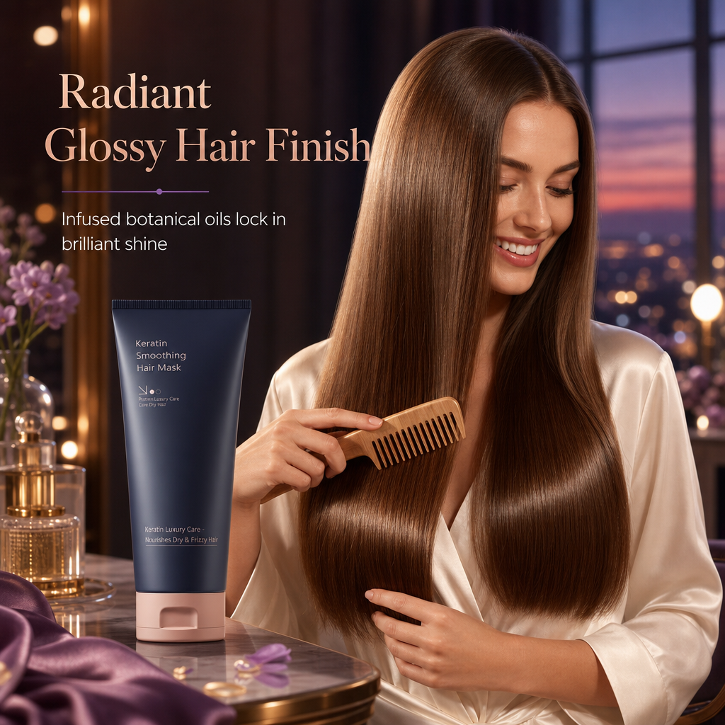 Keratinutjämnande Hårmask 320 ml – Närande och reparerande behandling för torrt, frissigt och skadat hår