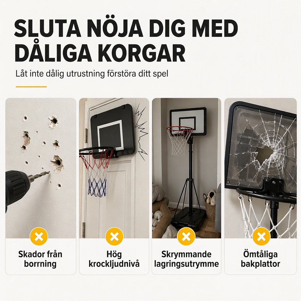 ⏳Tidsbegränsat specialerbjudande⏰ Utan borrning väggmonterbar, hopfällbar basketkorg - Leksaksset för barn för lek inomhus och utomhus