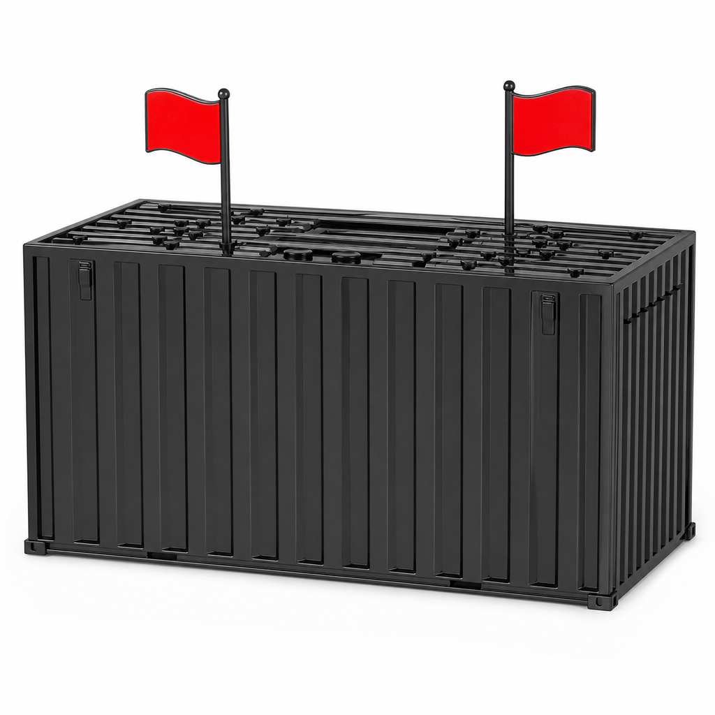 Digital spargris formad som container – Sparbössa med automatisk mynträkning