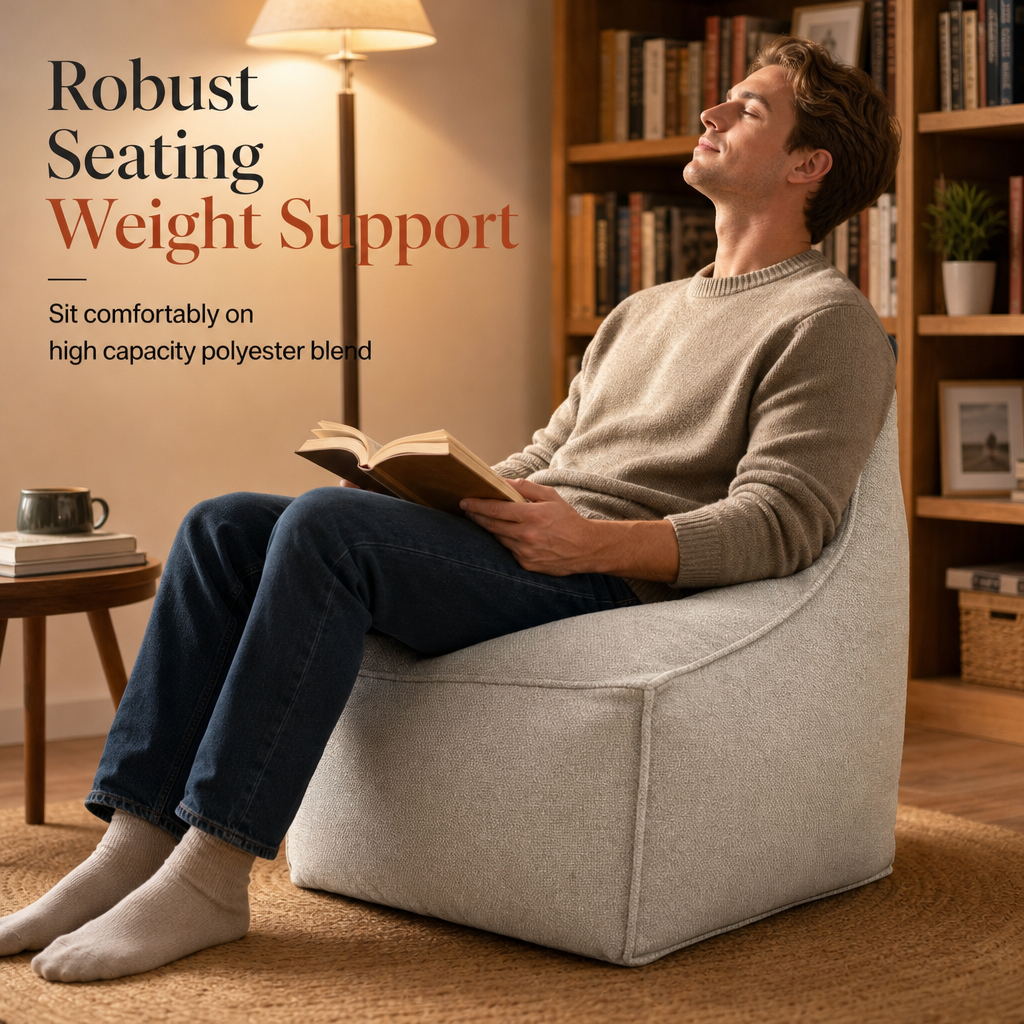 🛋️ 50% RABATT! ✨ Förvaringspuff & Sittpallfodral (45x45x23 cm) – Fyll med kläder, klarar 100 kg