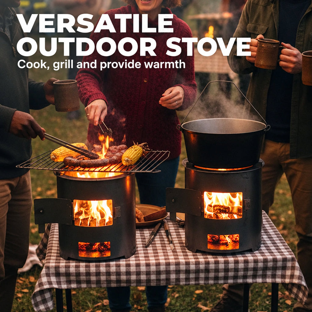 🥳2026 REA🥳💞50K+ SÅLDA! 🔥🍳 50% RABATT! Bärbar multifunktionell spis – effektiv förbränning, laga mat & värm, slitstark metall. Perfekt för camping & uteplats! 🏕️💪