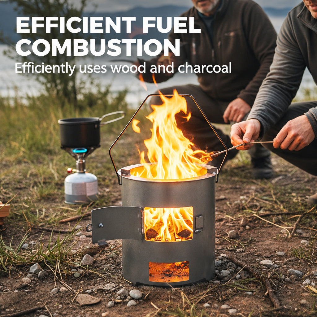 🥳2026 REA🥳💞50K+ SÅLDA! 🔥🍳 50% RABATT! Bärbar multifunktionell spis – effektiv förbränning, laga mat & värm, slitstark metall. Perfekt för camping & uteplats! 🏕️💪