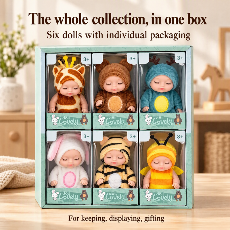 🧸 Mini babydockor | 6 söta stilar