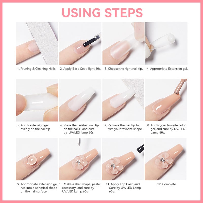 💅 SOMMARERBJUDANDE: 50 % RABATT! ✨Förstärkningsgel för nagelförlängningar — Rinner inte, lätt att använda 🥳