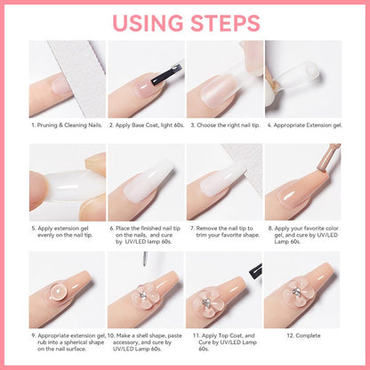 💅 SOMMARERBJUDANDE: 50 % RABATT! ✨Förstärkningsgel för nagelförlängningar — Rinner inte, lätt att använda 🥳