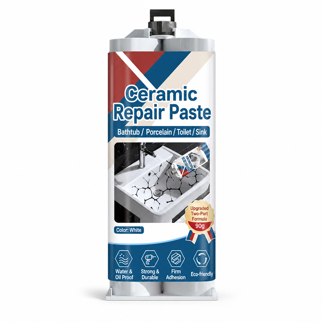 🚿 50 % RABATT NU! 🛠️ Snabbtorkande reparationspasta för kakel och keramik – epoxiharts för spruckna ytor 💧