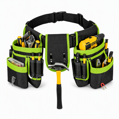 👷 50% RABATT! 🛠️ Justerbart verktygsbälte med flera fickor – Händerna fria ✨