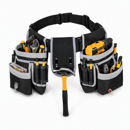 👷 50% RABATT! 🛠️ Justerbart verktygsbälte med flera fickor – Händerna fria ✨
