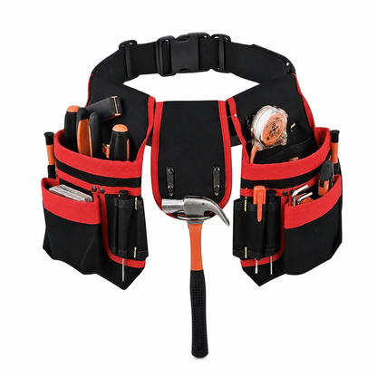 👷 50% RABATT! 🛠️ Justerbart verktygsbälte med flera fickor – Händerna fria ✨