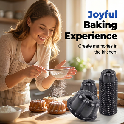 🍰 Köp 3 få 5 gratis🎃 Mini pumpakaksform i kolstål – non-stick, jämn värmefördelning & professionell design – perfekt för individuella desserter och familjebak ✨🧁