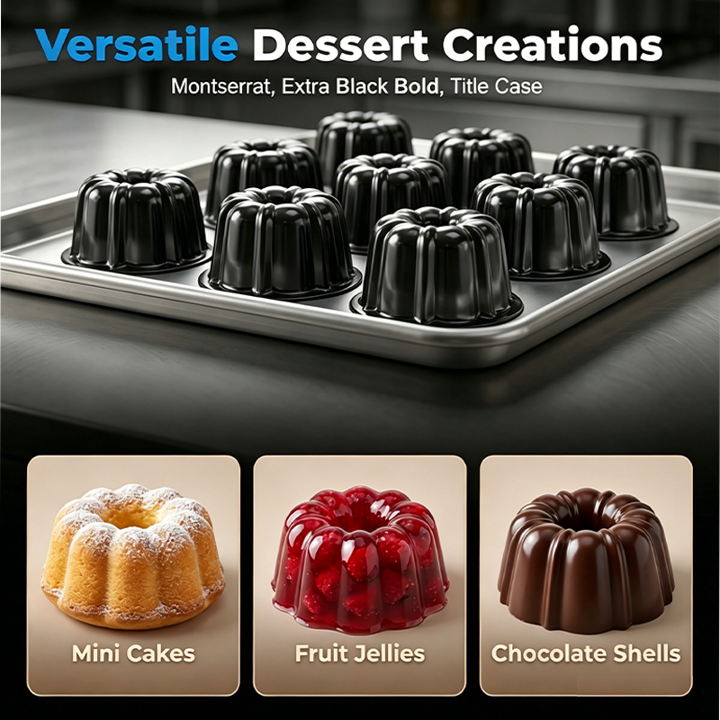 🍰 Köp 3 få 5 gratis🎃 Mini pumpakaksform i kolstål – non-stick, jämn värmefördelning & professionell design – perfekt för individuella desserter och familjebak ✨🧁