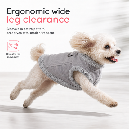 🐾 BEGRÄNSAD TID 50 % RABATT! ❄️ Varm husdjursväst i lammfleece – Tjockt fodrad, inbyggd koppelring för hundar & katter ✨