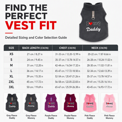 📢📢50 % RABATT !! ⏰ Varm husdjurströja med koppelring – “Love Dad & Mum”-design, håll din hund varm och stilig på vinterpromenader ❄️