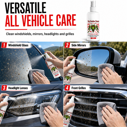 Car Windshield Bug Residue and Dust Cleaner 100ml Glass Cleaning Liquid for Removing Dirt and Insect Splats