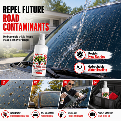 Car Windshield Bug Residue and Dust Cleaner 100ml Glass Cleaning Liquid for Removing Dirt and Insect Splats