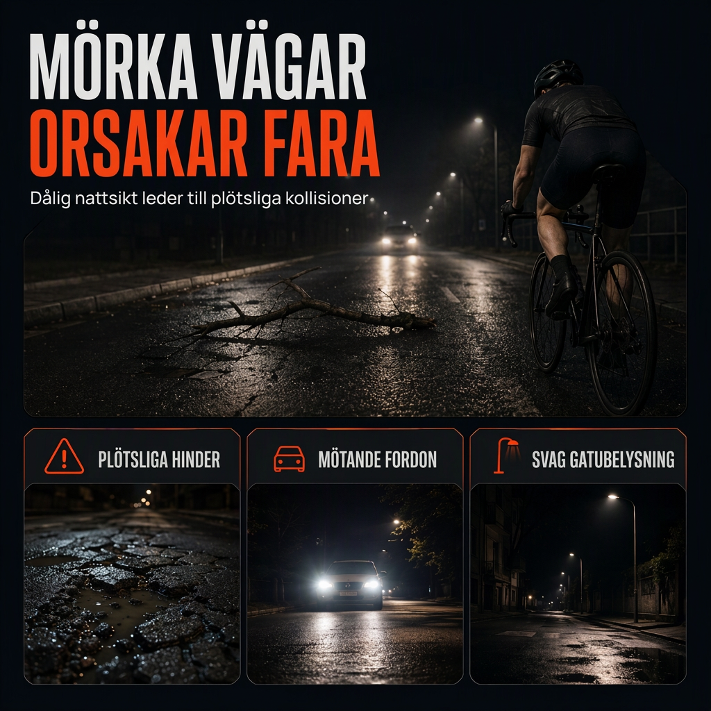 Kraftigt cykelljus, främre strålkastare och bakre lyse för mountainbike, säkerhetsvarning vid nattkörning, cykeltilbehör