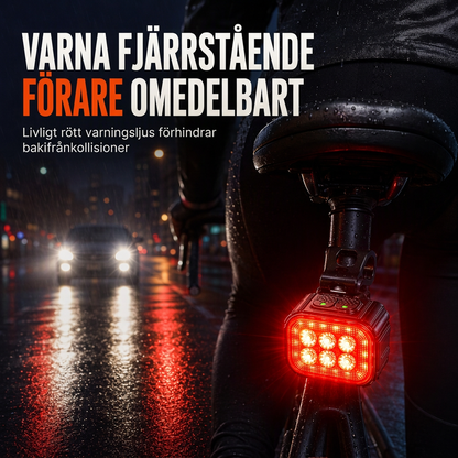 Kraftigt cykelljus, främre strålkastare och bakre lyse för mountainbike, säkerhetsvarning vid nattkörning, cykeltilbehör