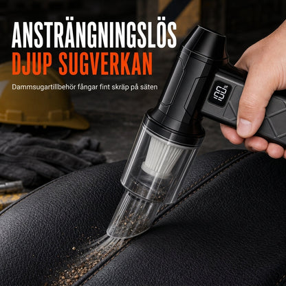 Bärbar, handhållen miniturbofläkt med hög hastighet på 110 000 RPM (borstlös motor) och LED-lampa för utomhusbruk