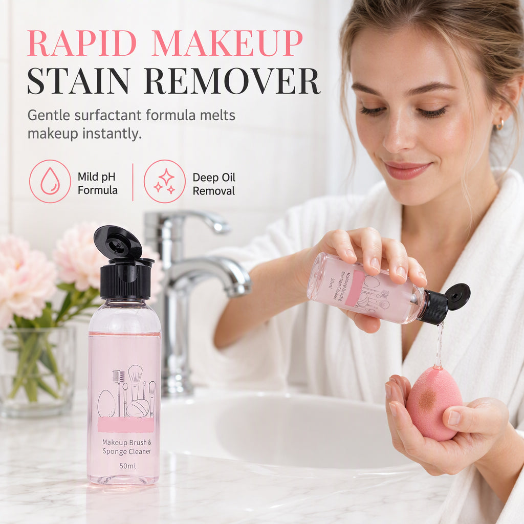 🔥50% RABATT!!🧼Rengöring för sminksvampar & borstar – Snabb fläckborttagning, pH-balanserad & skonsam✨
