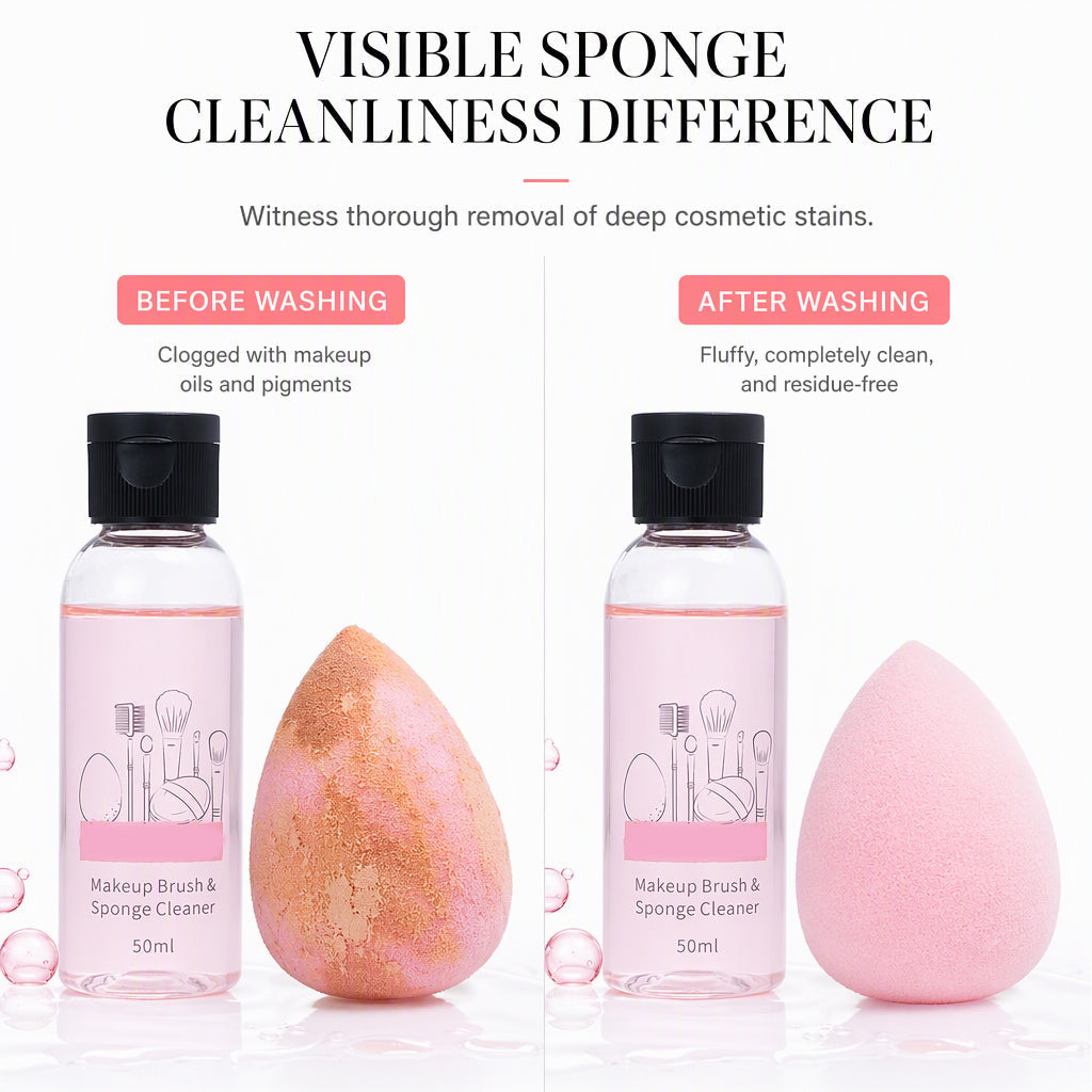 🔥50% RABATT!!🧼Rengöring för sminksvampar & borstar – Snabb fläckborttagning, pH-balanserad & skonsam✨