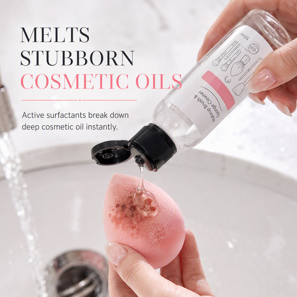 🔥50% RABATT!!🧼Rengöring för sminksvampar & borstar – Snabb fläckborttagning, pH-balanserad & skonsam✨